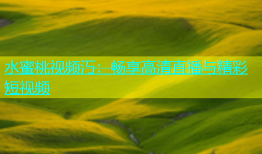 水蜜桃视频汅：畅享高清直播与精彩短视频