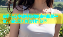 创作与分享独特视频的蜜桃视频平台，轻松提升你的创作效率