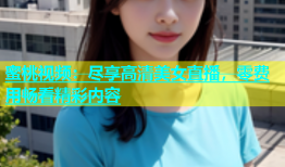 蜜桃视频：尽享高清美女直播，零费用畅看精彩内容