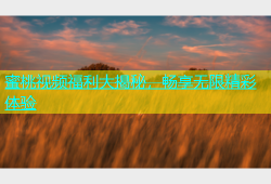 蜜桃视频福利大揭秘，畅享无限精彩体验