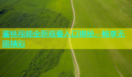 蜜桃视频全新观看入口揭秘，畅享无限精彩
