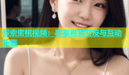 探索蜜桃视频：尽享真实交友与互动乐趣