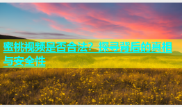 蜜桃视频是否合法？探寻背后的真相与安全性