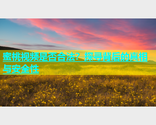 蜜桃视频是否合法？探寻背后的真相与安全性