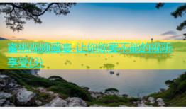 蜜桃视频盛宴 让你欲罢不能的视听享受(3)