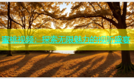 蜜桃视频：探索无限魅力的视听盛宴