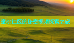 蜜桃社区的秘密视频探索之旅