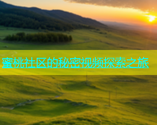 蜜桃社区的秘密视频探索之旅
